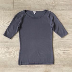 European Solar Gray Viscose Stretchy Sweater Top